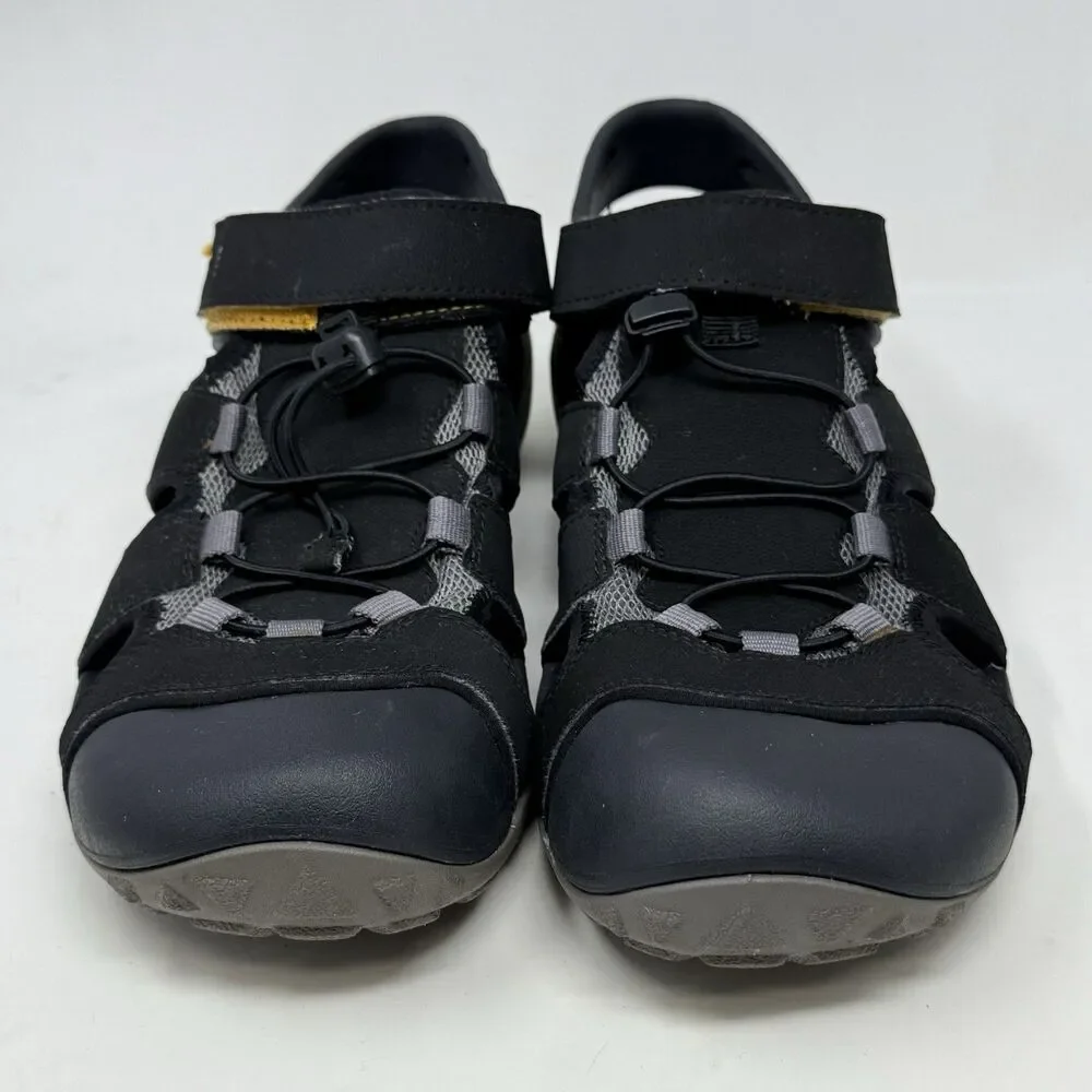 Teva Flintwood Sandals Mens 10 Black Mesh Hiking Water Ankle Strap Hook Loop